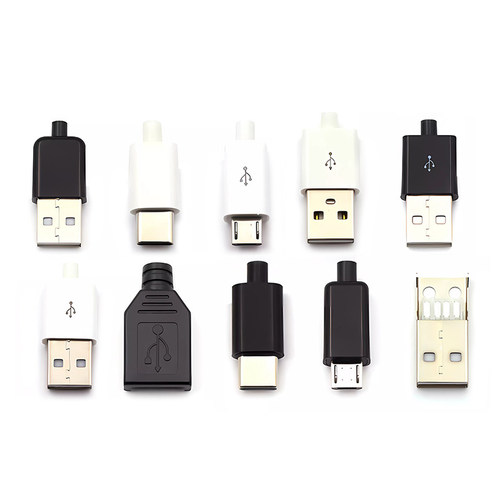 TYPEC USB2.0公头MICRO焊接式插头母头diy手机数据线配件接口接头 - 图0