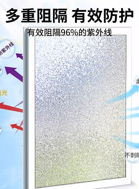 窗户玻璃贴纸防走光透光不透人浴室卫生间挡隐私磨砂玻璃窗防窥膜
