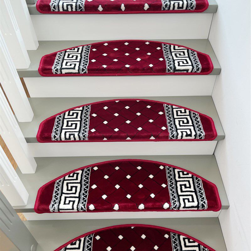 Jiachi villa household solid wood stair carpet glue-free self-adhesive anti-slip indoor step mat stepped full floor customization