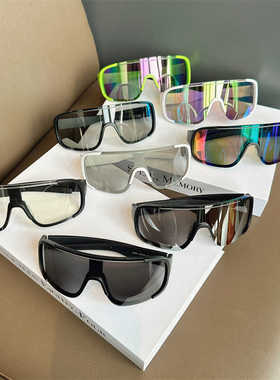 户外骑行防风运动太阳镜显瘦大框