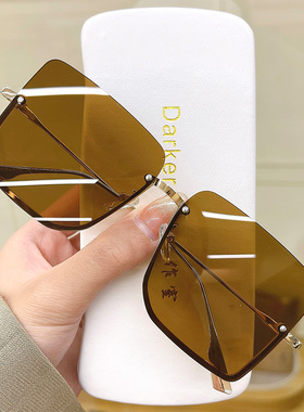 韩版复古眼镜女大框潮半框方形