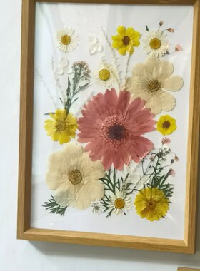 乡村花艺天然压花木质相框壁画壁饰手工材料包软装摆件相片墙