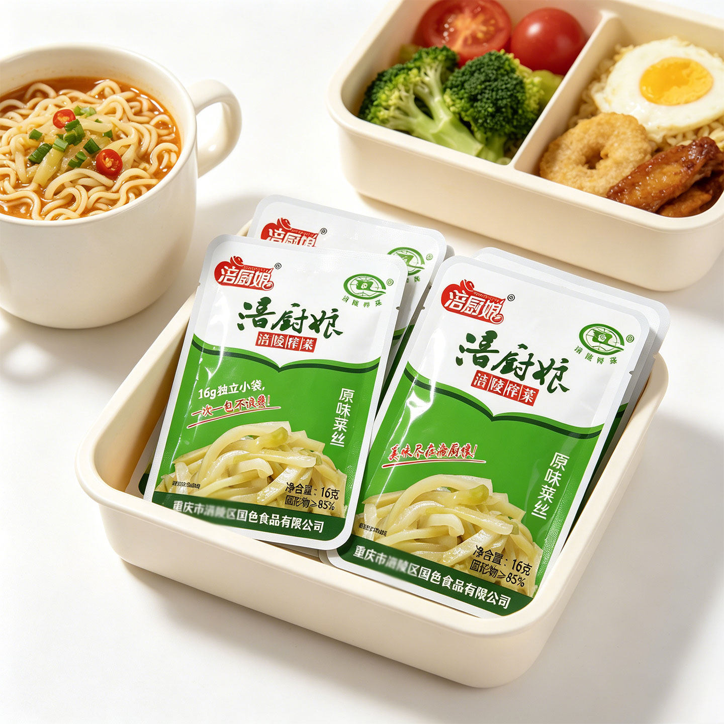 涪厨娘榨菜丝16克×30袋装重庆特产开胃下饭菜包邮脆爽咸菜榨菜