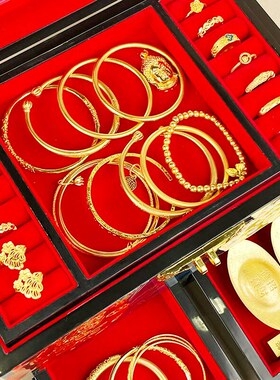 永隆号平遥推光漆器蓝变玉兰锦鸡柜首饰柜闺蜜结婚生日礼物28cm