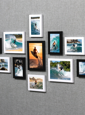 夏日冲浪巨浪翻滚相框挂画