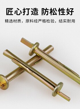 沪心插片壁虎膨胀钉水泥墙快速打入式壁虎钉敲击式膨胀螺丝螺栓M6