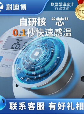 数显温度计491带探头高精度温度计工业用测水温油温计不锈钢表