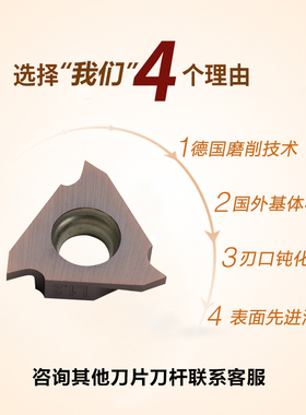 立装浅槽刀片TGF32L050/L100三头立装卡簧刀片切槽刀片车床刀片