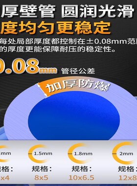 PU弹簧管气管软管高压汽管气泵伸缩管子吹尘枪空压机螺旋透明10mm