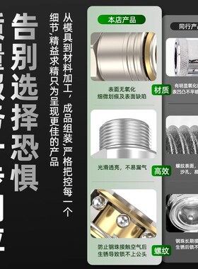 气管快速接头三通空压机气泵配件大全气动快接插出气口圆二通C式