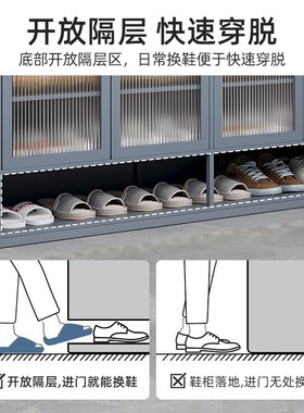新款鞋架鞋柜一体柜家用门口入户收纳器实木省空间简易置物