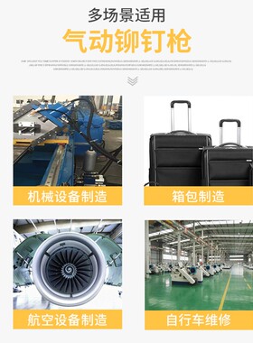 气动半空心铆钉枪 实心铆钉枪 交通标牌广告铭牌铆钉安装冲头工具