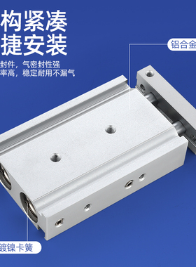 双缸双杆带导杆气缸CXSM6/10/15/20-10/20/25/30/40/50/100/150