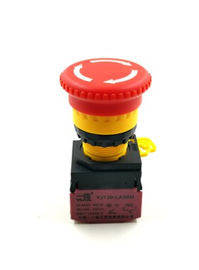 急停按钮红色带STOP标示 紧急停止开关22mm 一佳品牌设备应急开关