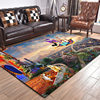 Retro European 3D printed carpet living room coffee table carpet starry sky bedroom bay window full floor mat rectangular