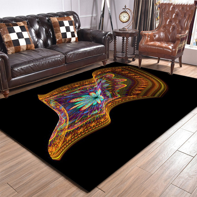 Retro European 3D printed carpet living room coffee table carpet starry sky bedroom bay window full floor mat rectangular