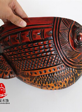 墙上壁挂式花瓶插干花仿真花假花插花墙壁艺术立体鱼装饰品挂件