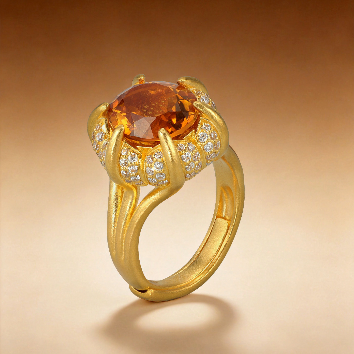 De Share Lilac Jewelry Gold Ring Women's Pure Gold 999 Ring Inlaid Ring Phantom Original