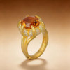 De Share Lilac Jewelry Gold Ring Women's Pure Gold 999 Ring Inlaid Ring Phantom Original