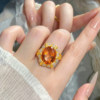 De Share Lilac Jewelry Gold Ring Women's Pure Gold 999 Ring Inlaid Ring Phantom Original