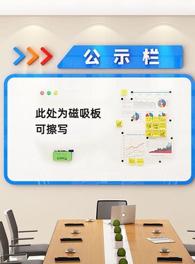 公告栏展示板公司办公室装饰销售业绩磁吸记事板墙贴企业文化布置