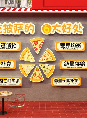披萨店墙面装饰蛋挞炸鸡汉堡创意广告海报餐厅小吃店玻璃贴纸挂画