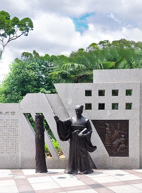 孔子铜雕定制厂家玻璃钢校园文化主题名人孔夫子雕塑公园景区摆件