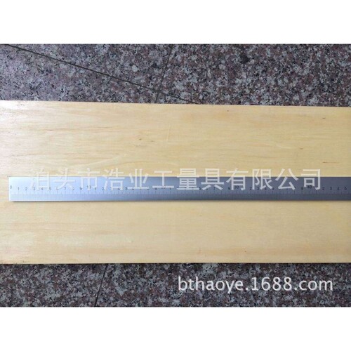 斜边直尺 车间用钢尺 检验平面直线平行度划线305 610 914 - 图3