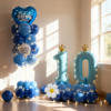 Boy's 10th birthday party layout floor floating suit balloon background wall girl's ceremony atmosphere decoration supplies
