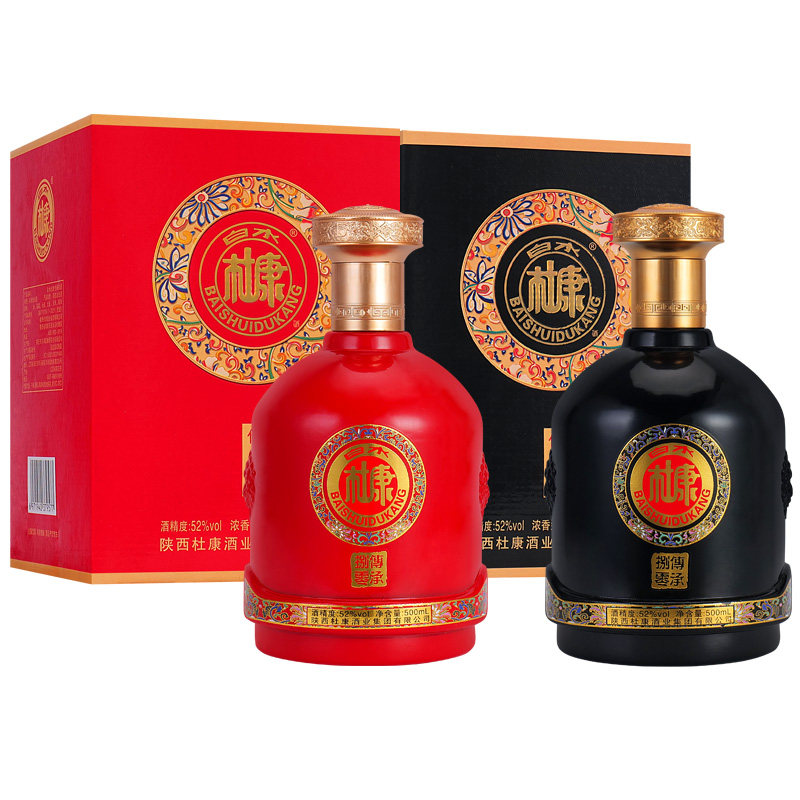赋龙吟杜康传承80浓香型52度白酒500ml6瓶装整箱过节送礼纯粮食酿