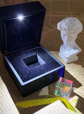 太阳捕手合色棱镜光之立方七彩折射电镀桌面摆件阳光女生日礼物