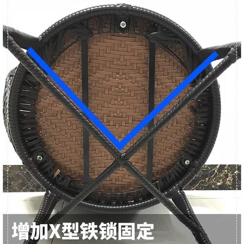 双层加大加高加粗休闲藤椅舒服透气胖人专用高靠背舒服不怕晒防水 - 图1