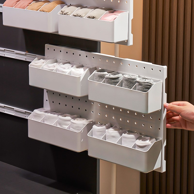 Round hole hole board accessories wall-mounted storage rack without punching parts display decorative hook storage box clip