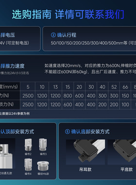 直流电动推杆伸缩杆工业级大推力直流往复电机直线升降杆IP1200