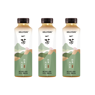 KELLYONE0糖0脂茉莉白牡丹乌龙茶450ml*3瓶