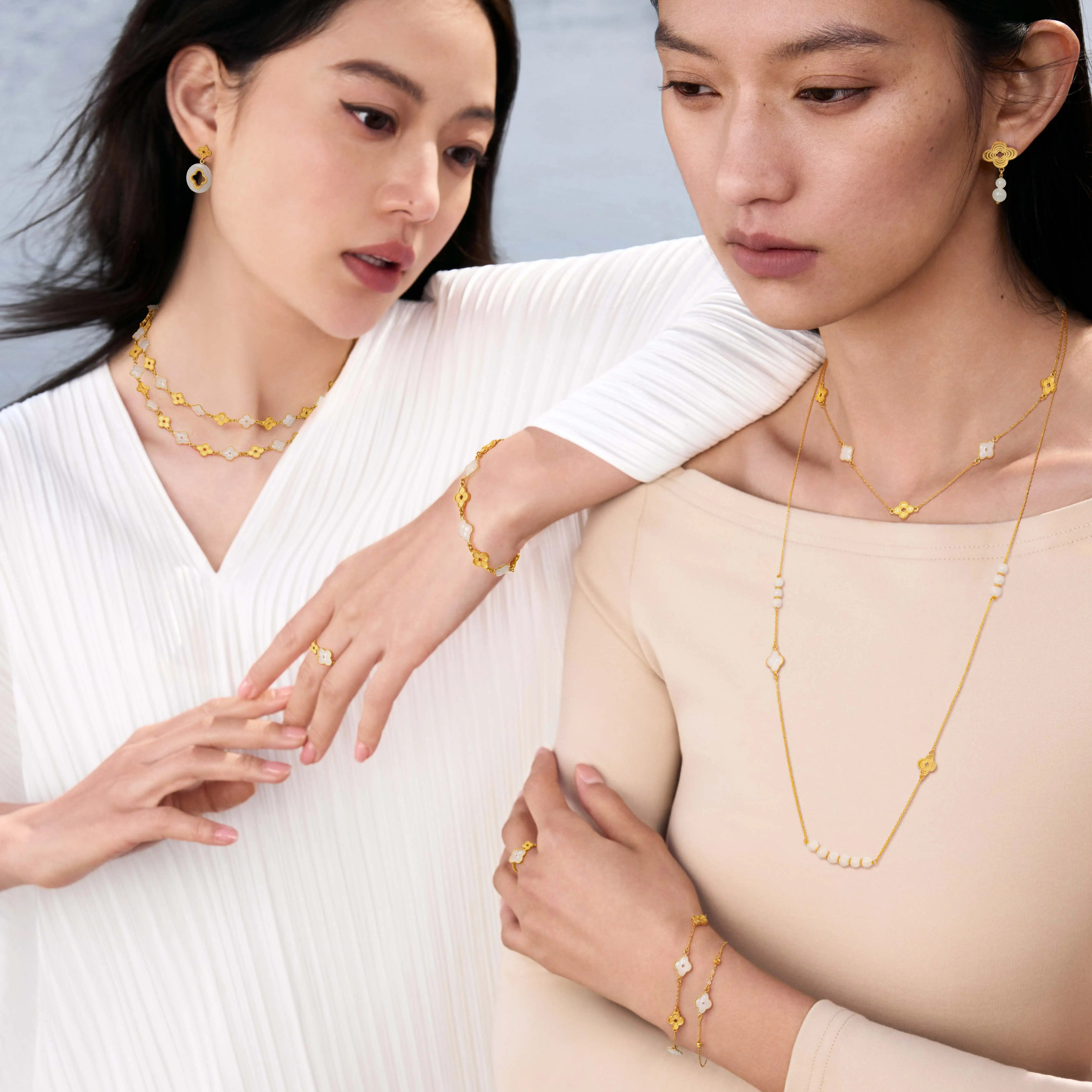 Chao Acer Intangible Cultural Heritage Filigree Begonia Gold Ring