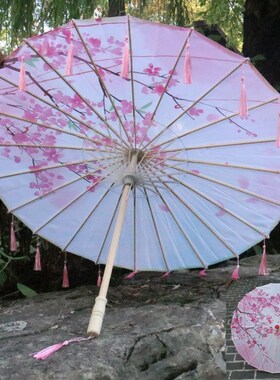 杭州西湖古风流苏伞油纸伞汉服摄影古装伞装饰道具儿童舞蹈走秀伞