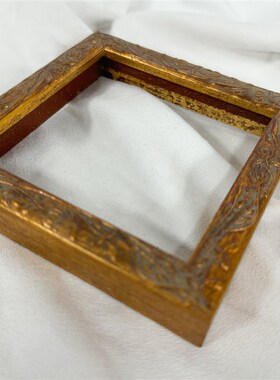 【金色忍冬花】做旧感窄边复古画框花型复古画框油画框可定制尺寸