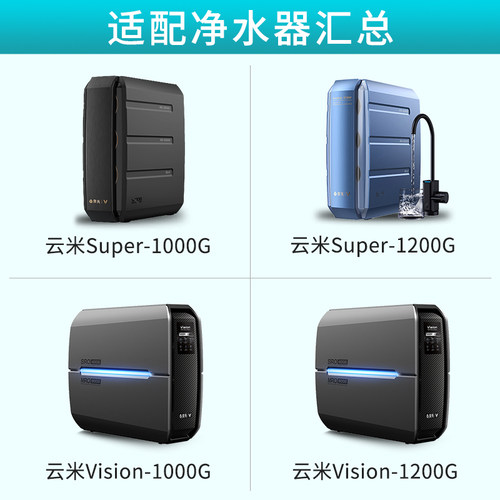 云米Super/Vision3系列1000G/1200G净水器滤芯1号5in1复合2号 - 图2