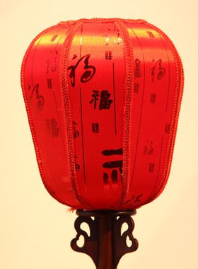 中式台灯卧室床头客厅布艺实木复古仿古喜庆结婚灯饰红色陪嫁礼物