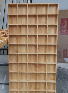 韩国饰品店e展示格子柜实木格子架店铺装修展示柜台上墙耳环项链