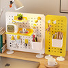 Desktop hole board storage rack without punching vertical workstation desk partition storage rack artifact metal accessories hook
