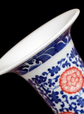 景德镇陶瓷器仿古青花瓷花瓶客厅摆件家居酒柜博古架装饰品摆设