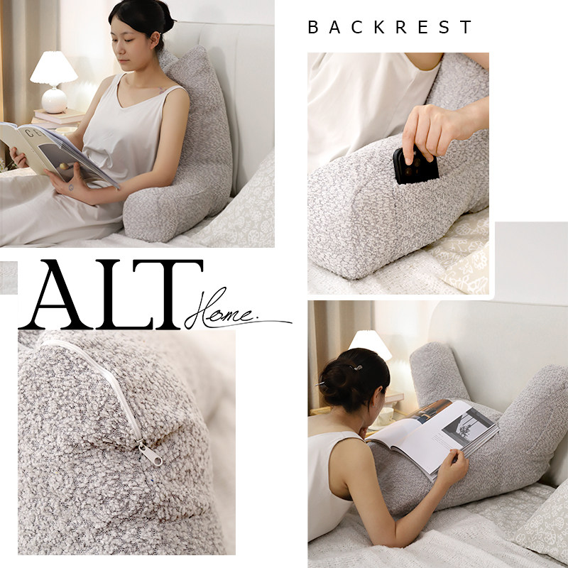 Bedside soft cushion pillow, large backrest, sofa cushion, bedroom bay window, reading bed, neck and waist cushion, removable and washable