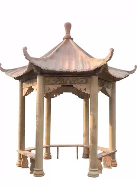 园林公园双层四角六角八角石凉亭花岗岩大型景观工程户外凉亭