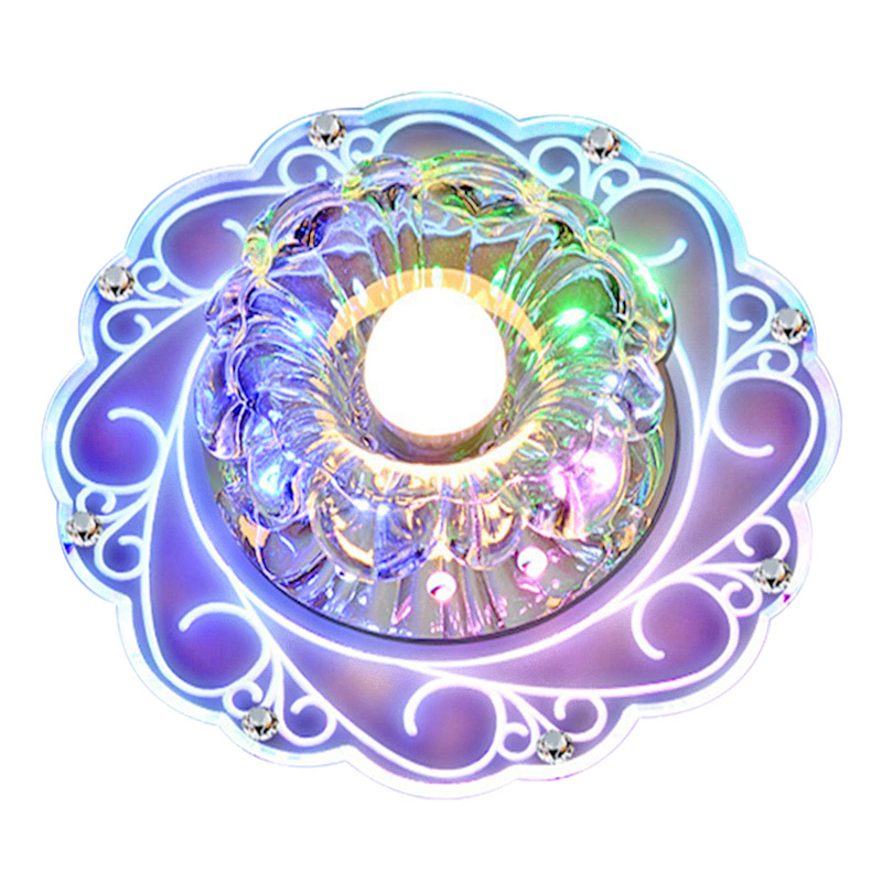 Led corridor crystal lamp corridor lamp downlight hole lamp embedded ceiling projection lamp balcony entrance entrance home creation