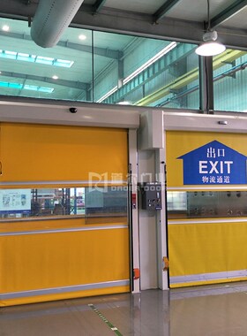透明快卷门 地磁感应自动卷帘门车间门 大门工业厂房铝合金卷帘门