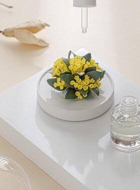 德化白瓷手捏非遗瓷花送女生摆件客厅伴手礼无火香薰扩香器礼品