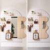 Porch hole board with mirror, full-length mirror, custom wall panel, hanging clothes, solid wood storage rack, hidden shielding