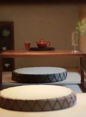 实木炕桌新中式黑胡桃木日式榻榻米茶室家具茶桌禅意飘窗阳台茶台